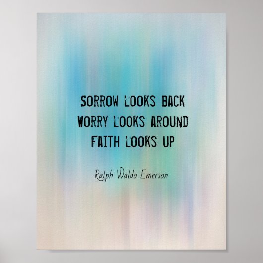 sorrow kijkt terug op Emerson inspirerend quote Poster (Voorkant)