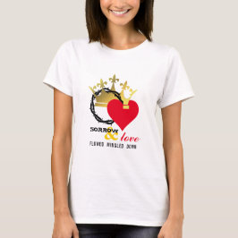 SORROW LOVE Crown Thorns Heart Christelijk Pasen T T-shirt