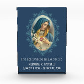 Sorrowful Maagd Mary Sympathie Funeral Memorial Fotoblokken (Voorkant)