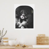 Sorrowful Moeder Maagd Maria Katholiek Poster (Keuken)