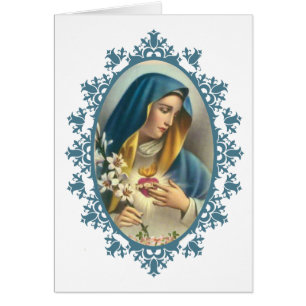 Sorrowful Moeder Maagd Mary Heart Lily Rozen