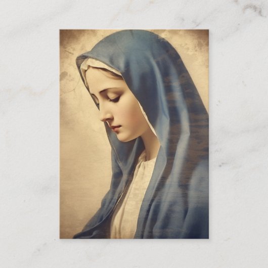 Sorrowful Mother Mary Catholic Funeral Memorial Visitekaartje (Voorkant)