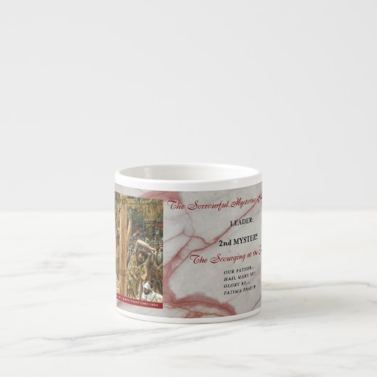 Sorrowful Rosary Mysteries Item #2: Scourging Espresso Kop (Voorkant)