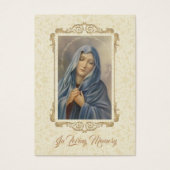 Sorrowful Virgin Mary Funeral Memorial Heilige Kaa Visitekaartje (Voorkant)