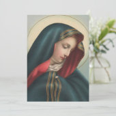 Sorrowful Virgin Mary Religieus Katholiek Kaart (Staand voorkant)