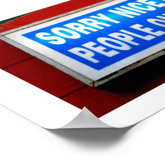 Sorry aardige mensen alleen poster (Hoek)