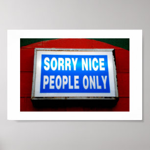 Sorry aardige mensen alleen poster