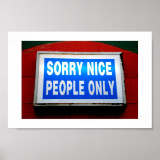 Sorry aardige mensen alleen poster