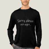 Sorry About Last Night Tri-Blend T-shirt met lange (Voorkant volledig)