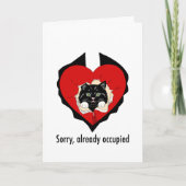 Sorry, al bezet – Grappige anti-valentijnskaart vo Feestdagen Kaart (Voorkant)
