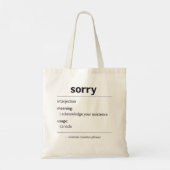sorry – algemene Canadese zinsnede definitie tote Bag (Achterkant)