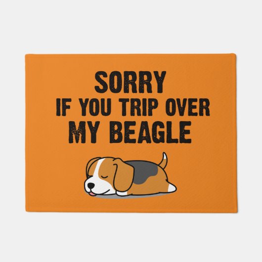 Sorry als je over mijn beagle heen gaat deurmat (Voorkant)