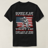 Sorry als mijn patriottisme je aanbiedt, Patriotti T-shirt (Design voorkant)