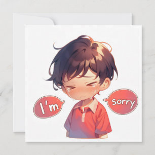 Sorry Anime Jongen Huilt Kaart