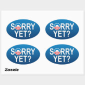Sorry? Anti Obama - Nobama Ovale Sticker (Vel)