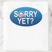 Sorry? Anti Obama - Nobama Ovale Sticker (Tas)