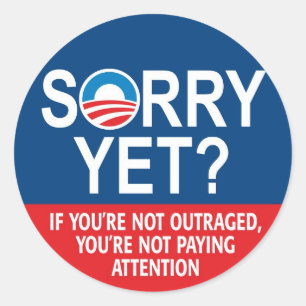 Sorry? Anti Obama - Nobama Ronde Sticker