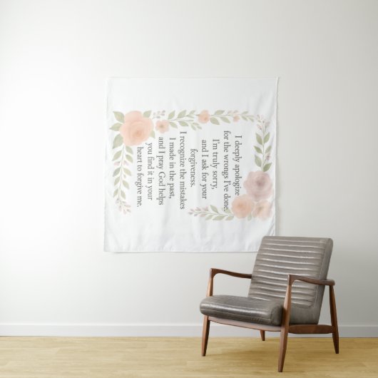 Sorry/Apology\ Forgiveness Floral Wandkleed (In Situ (horizontaal))