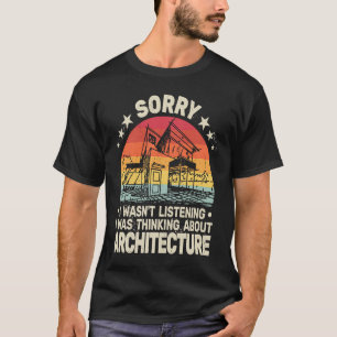 Sorry architectuur retro voor mannen architec t-shirt