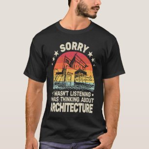 Sorry architectuur retro voor mannen vintage arch t-shirt