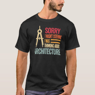 Sorry architectuur vintage voor mannen retro arch t-shirt