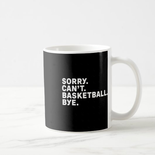 Sorry. Basketbal. Doei. grafisch Koffiemok (Rechts)