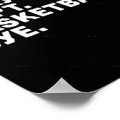 Sorry. Basketbal. Doei. grafisch Poster (Hoek)
