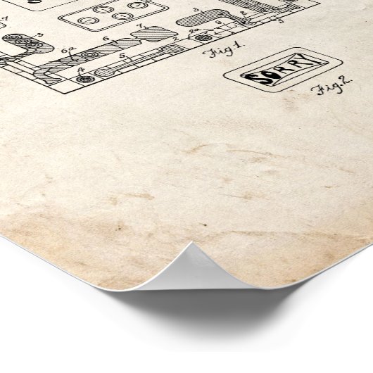 Sorry bordspelpatent - Oude look Poster (Hoek)