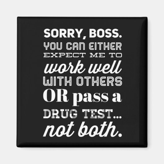 Sorry, Boss Magneet (Voorkant)