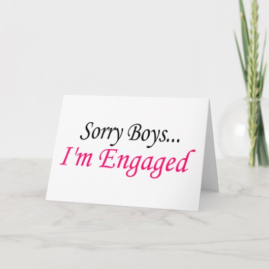 Sorry Boys Ik ben verloofd Aankondiging (Voorkant)