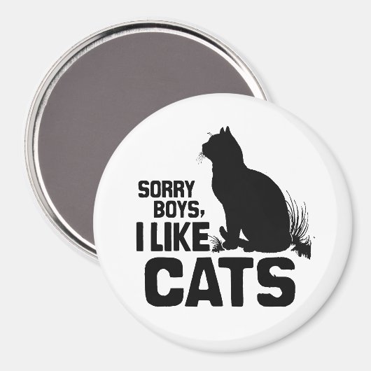 SORRY BOYS IK HOU VAN CATS -.png Magneet (Voorkant / Achterkant)