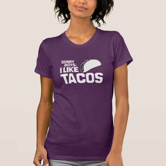 SORRY BOYS IK HOU VAN TACOS - WHITE -.png T-shirt (Voorkant)