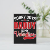 Sorry Boys Papa is mijn Valentijn Briefkaart (Staand voorkant)