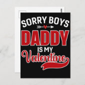 Sorry Boys Papa is mijn Valentijn Briefkaart (Voorkant / Achterkant)