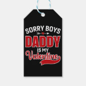 Sorry Boys Papa is mijn Valentijn Cadeaulabel (Voorkant)