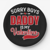 Sorry Boys Papa is mijn Valentijn Papieren Bordje (Voorkant)