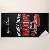 Sorry Boys Papa is mijn Valentijn Strandlaken (Voorkant)