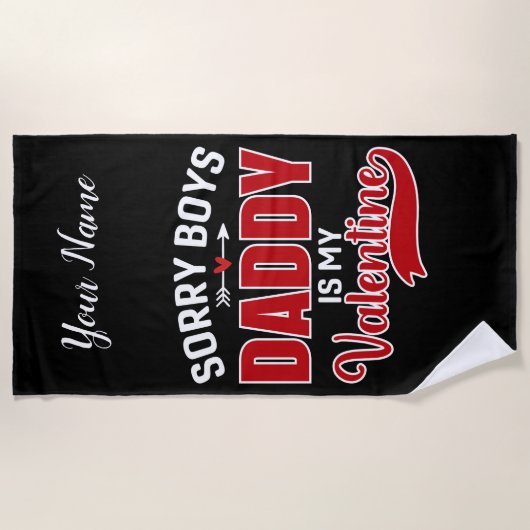 Sorry Boys Papa is mijn Valentijn Strandlaken (Voorkant)