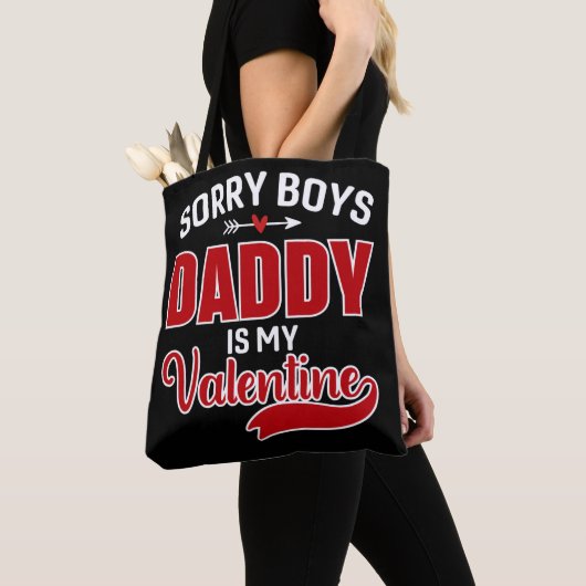 Sorry Boys Papa is mijn Valentijn Tote Bag (Dichtbij)