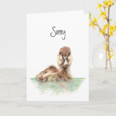 Sorry, boze eend, aanmoediging, baanverlies kaart (Gele Bloem)