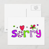 sorry briefkaart (Voorkant / Achterkant)