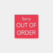 Sorry, buiten de orde post-it® notes (Voorkant)