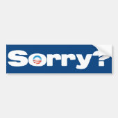 Sorry? Bumpersticker (Voorkant)