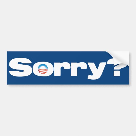 Sorry? Bumpersticker (Voorkant)