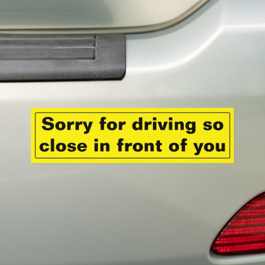 Sorry Bumpersticker (Op auto)