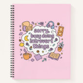 Sorry busy doing introvert things notitieboek (Voorkant)