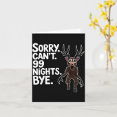 Sorry Can't 99 Nights Bye Y Deer Gamer Fan  Kaart (Gele Bloem)