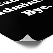 Sorry Cant Badminton Bye Funny Badminton Lover Poster (Hoek)