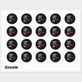 Sorry Can't Braiding Bye Retro Braiding Lovers Ronde Sticker (Vel)