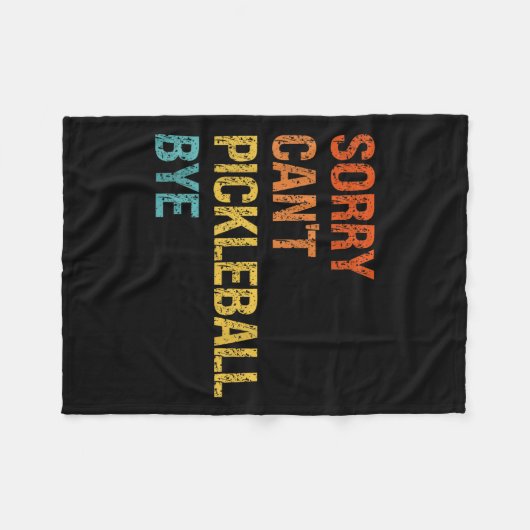 Sorry Cant Ckleball Bye Sarcastic Ckleball Player Fleece Deken (Voorkant (Horizontaal))